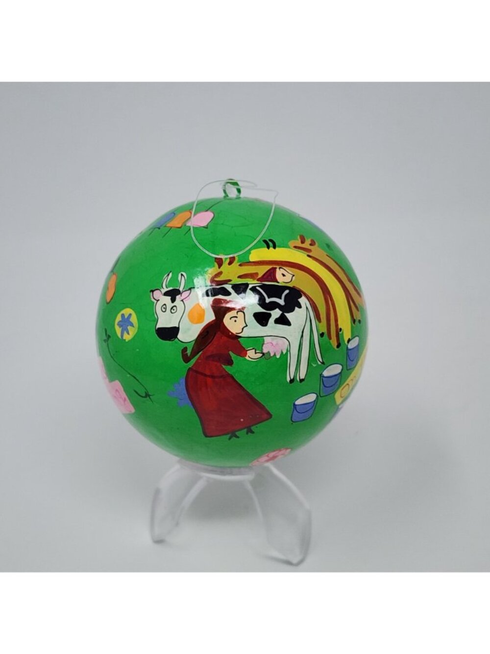 Crate & Barrel Twelve Days Of Christmas Ornament Day 8 Maids a Milking VTG 3" - Picture 2 of 6